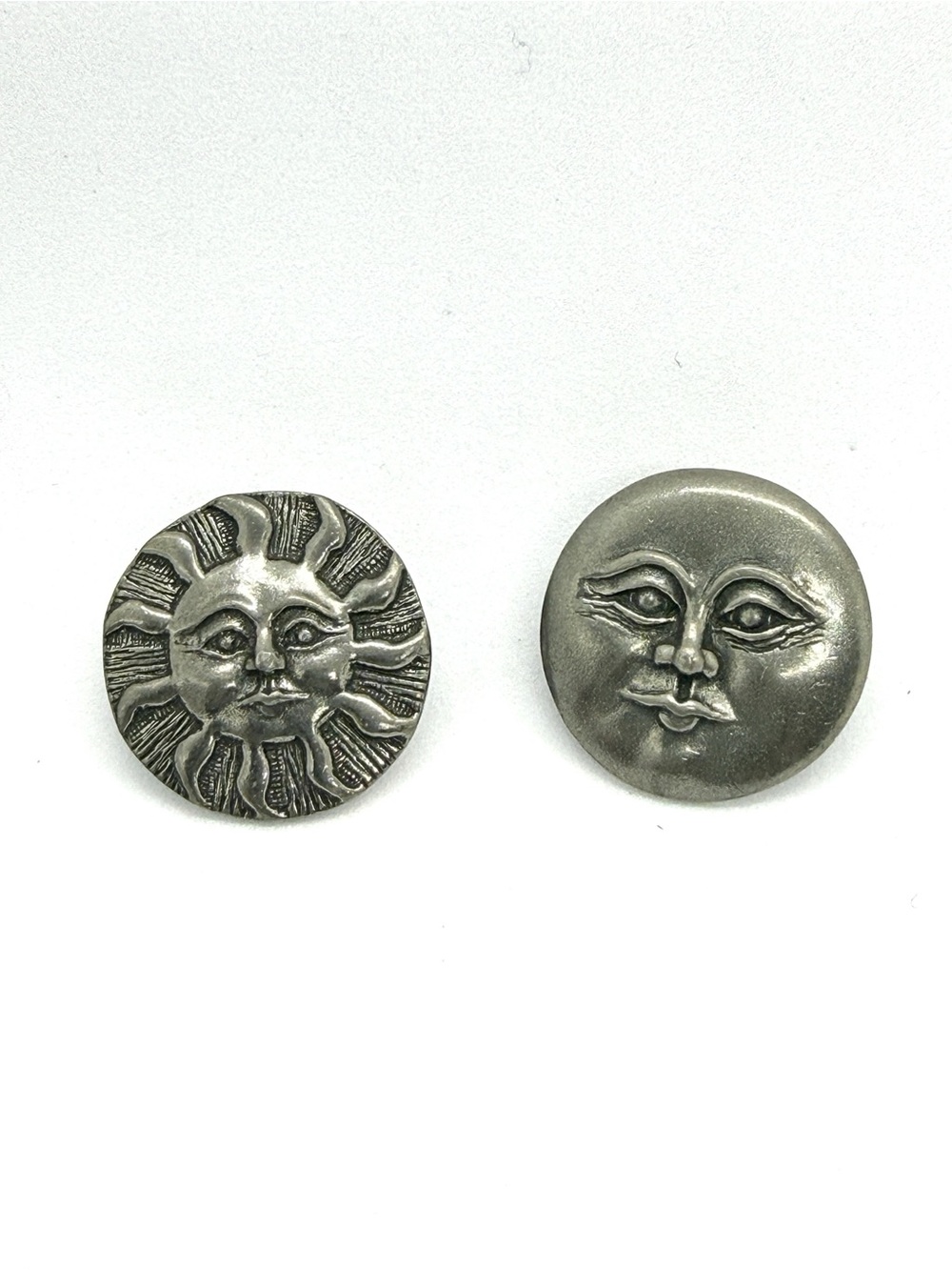 Signed Danforth Pewter 1992 Sun & Moon Celestial Scatter Pin Set USA